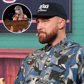 Travis Kelce Cries as Taylor Swift Sings Love Song Mashup at Eras Tour