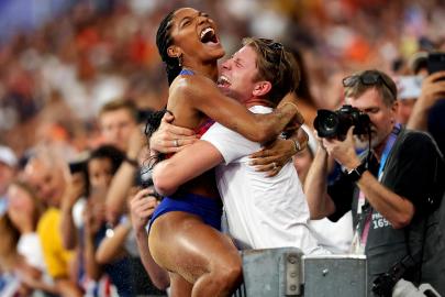 Tara Davis ‘Almost Blacked Out’ Hugging Husband Hunter After Winning Gold