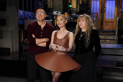 Ariana Grande and 'Wicked' Costar Bowen Yang Sing, Fight and Kiss on 'SNL'