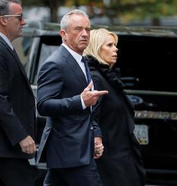 Cheryl Hines Holds Hands With Husband RFK Jr. at His Mother's Funeral