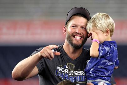 Dodgers’ Clayton Kershaw Shows Off Shirtless 'Dad Bod' After World Series