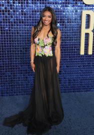 Simone Biles Wears Sexy Sheer Dress to ‘Simone Biles Rising’ Premiere