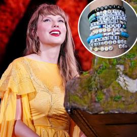 Taylor Swift Gushes About Giant Friendship Bracelet Outside Superdome