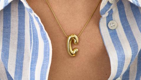 Brittany Mahomes' Bubble Initial Necklace Is 25% Off Right Now