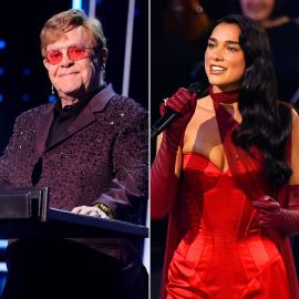 Elton John Performs 'Cold Heart' With Dua Lipa Amid Health Challenges