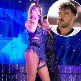 Taylor Swift Mouths 'Touchdown' in New Tribute to Travis at Eras Tour