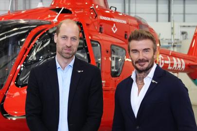 Prince William, David Beckham Look Dapper During Royal Charity Visit