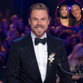 Derek Hough Pokes Fun at His Past 'DWTS' Outburst With Carrie Ann and Bruno