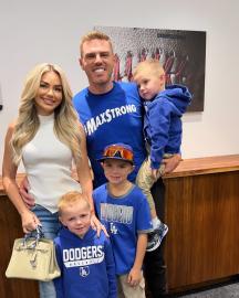 Dodgers Player Freddie Freeman Celebrates World Series Parade With Sons