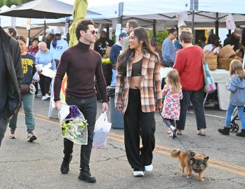 Jenn Tran and Sasha Farber Coordinate Their Chill Coffee-Coded Outfits