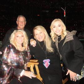 Chiefs CEO's Wife Tavia Hunt Poses With Taylor Swift's Parents at 'Eras'