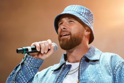 Travis Kelce Couldn't Resist Saying 'Alright Nah' on New Holiday Song