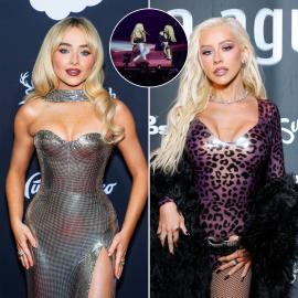 Surprise! Sabrina Carpenter Performs With Christina Aguilera at L.A. Show