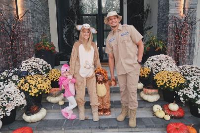 Patrick and Brittany Mahomes Reveal Zoo-Themed Costumes With Kids for Halloween