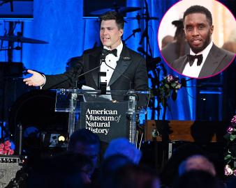 Colin Jost Jokes About Diddy's Alleged 'Freak Offs' in Gala Speech