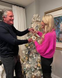 Joan and Chock Decorate Christmas Tree With ‘Golden Bachelorette’ Ornament