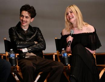 Timothee Chalamet and Elle Fanning Nail Wicked's 'Holding Space' Meme