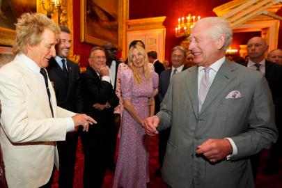 King Charles and Rod Stewart Share Playful Moment With Pruning Shears