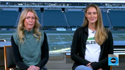 Pregnant Kylie Kelce Debuts Baby Bump on 'GMA' Before Eagles Super Bowl