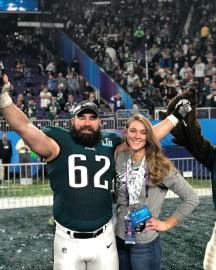 How 'Superstitious' Kylie Kelce Watches Eagles Playoff Games