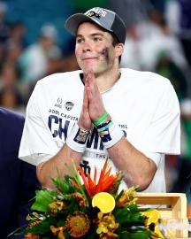 Notre Dame's Riley Leonard Thinks Jesus Is Responsible for Title Game Run