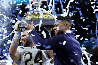 Notre Dame's Marcus Freeman Celebrated Bowl Win With His Entire Family