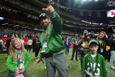 Bradley Cooper Twins With Mini-Me Daughter Lea at the 2025 Super Bowl