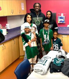 Eagles' A.J. Brown Visits Fan, 10, Who Saved Sister From Plane Crash Debris