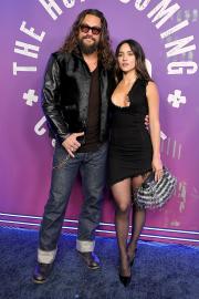 Jason Momoa and Adria Arjona Make Red Carpet Debut at 'SNL50' Concert