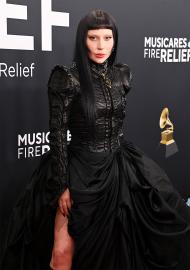 Lady Gaga Is Scary Chic in Goth-Glam Vivienne Westwood at 2025 Grammys