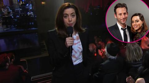 How Aubrey Plaza’s ‘SNL 50’ Tie-Dye Shirt Appears to Honor Her Late Husband