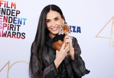 Demi Moore's Dog Pilaf Shares Words of Support After Her 2025 Oscars Loss