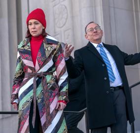 Carrie Preston Threatens Husband Michael Emerson in Tense 'Elsbeth' Reunion