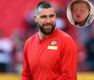 Travis Kelce Meets Newborn Niece While Recording Podcast: 'Little Muffin'