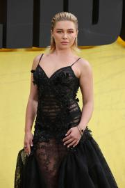 Florence Pugh Rocks See-Through Lace Gown at 'Thunderbolts' Premiere
