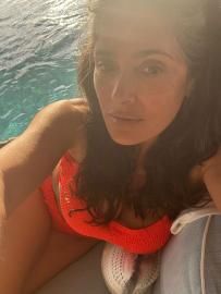Salma Hayek Makes Her Sports Illustrated Swimsuit Cover Debut at 58