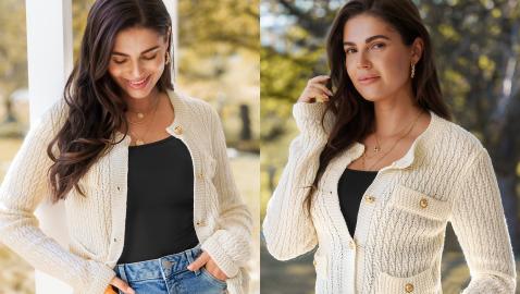 This Polished Cardigan Is Perfect for Cool Summer Nights — Save 50% With an Exclusive Code