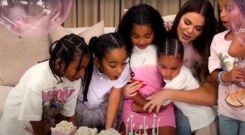 Kardashian Kids Crash Khloe’s Podcast