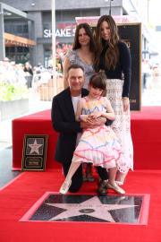 Christian Slater Makes Rare Appearance With Daughters at Walk of Fame