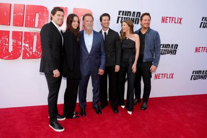 Arnold Schwarzenegger Hits 'FUBAR' Premiere With 4 Kids and Chris Pratt