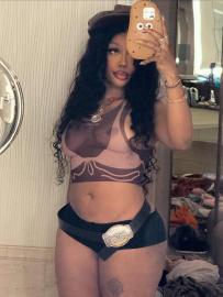 SZA Frees the Nip While Going Braless Underneath a Transparent Top