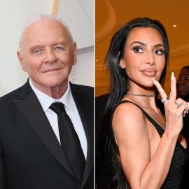 Anthony Hopkins Wears Skims Face Wrap, Kim Kardashian Has the Best Reaction