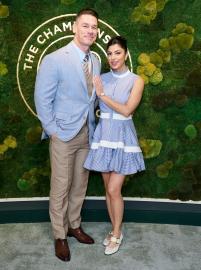 John Cena and Wife Shay Shariatzadeh Pack on the PDA at Wimbledon