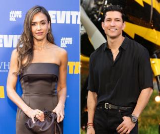 Jessica Alba and Danny Ramirez Share Passionate Kiss Outside of L.A. Deli