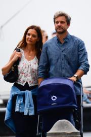 Katie Holmes and Joshua Jackson Push Baby Stroller Filming 'Happy Hours'