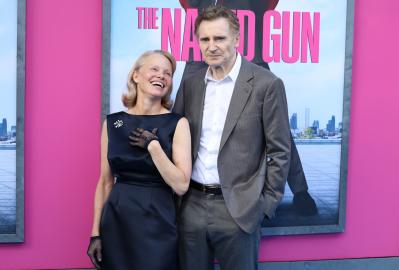 Pamela Anderson and Liam Neeson Bring Kids Together After Red Carpet Kiss