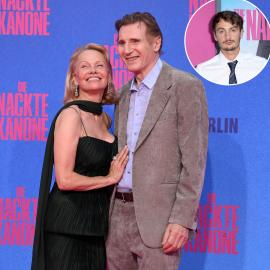 Pamela Anderson's Son Brandon Reacts to Her Chemistry With Liam Neeson