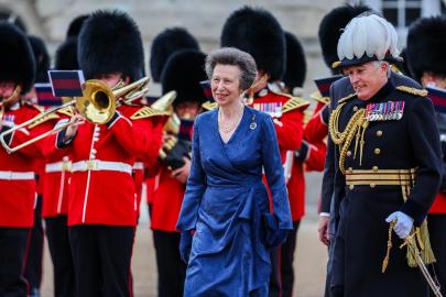 Princess Anne Wears Blue to Accept Honor at University of Huddersfield
