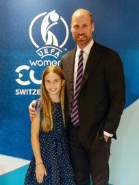 Prince William Attends Women's Euro Football Final With Daughter Charlotte