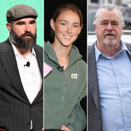 Jason and Kylie Kelce Attend Funeral for His Dad Ed's Girlfriend